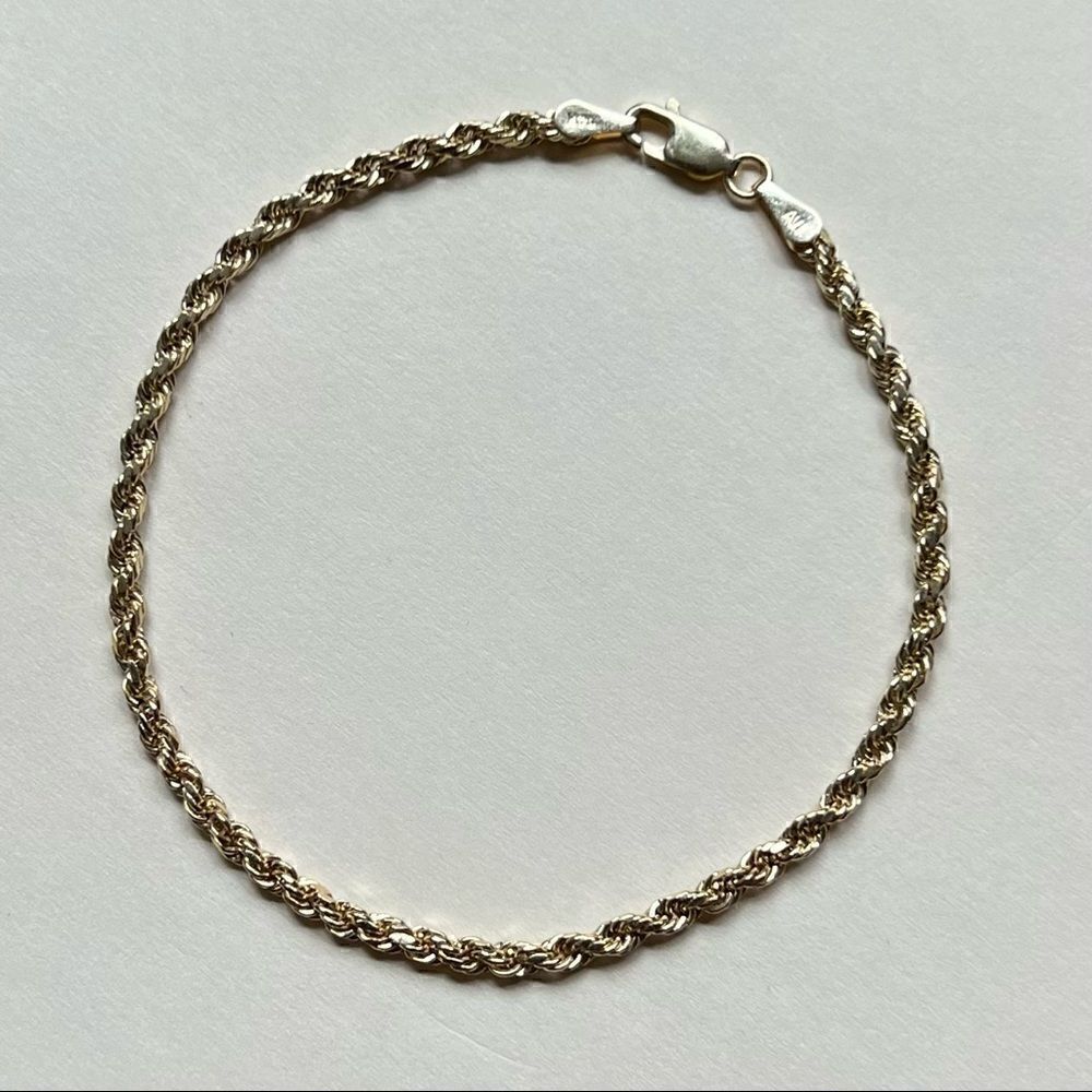14K Real Gold Rope chain Bracelet | Birthday gift | Woman Bracelet | bracelets |